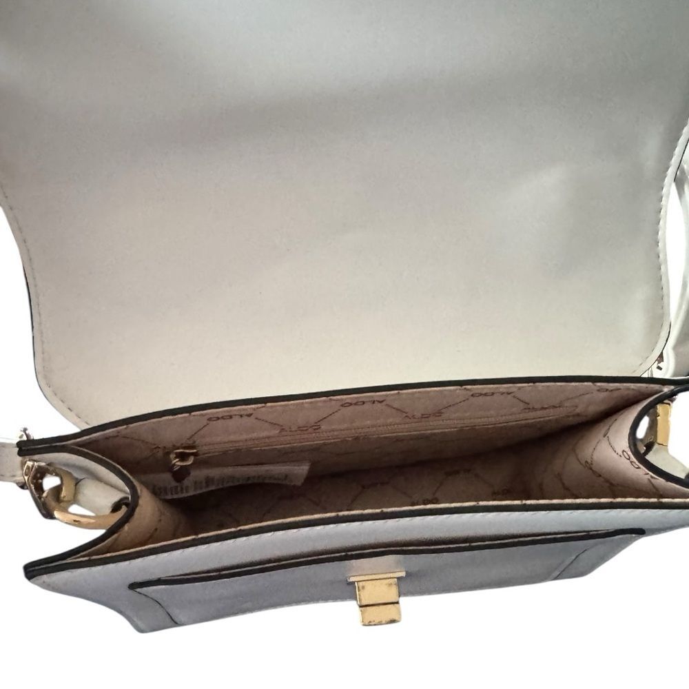Aldo Matthan Convertible Satchel in white. - Picture 7 of 9